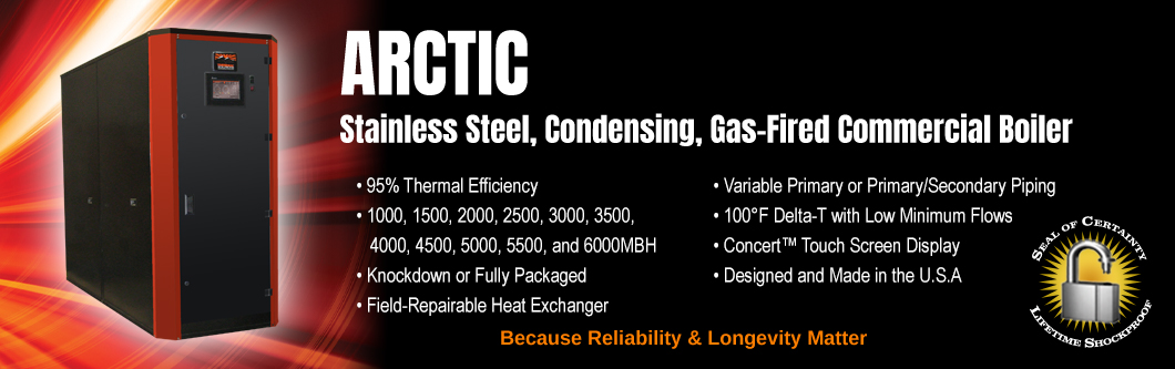 Arctic Stainless Steel Condensing Gas-Fired Commercial Boiler